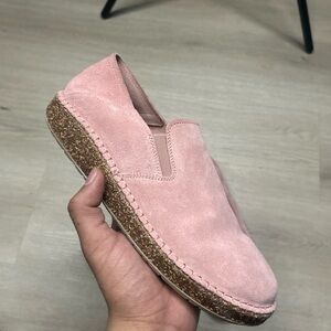 Birkenstock Blush Suede Espadrilles